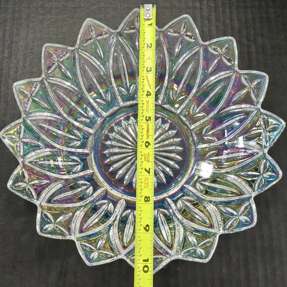 Vintage Iridescent Carnival Glass Petal by Federal MCM 1960s - Picture 8 of 10